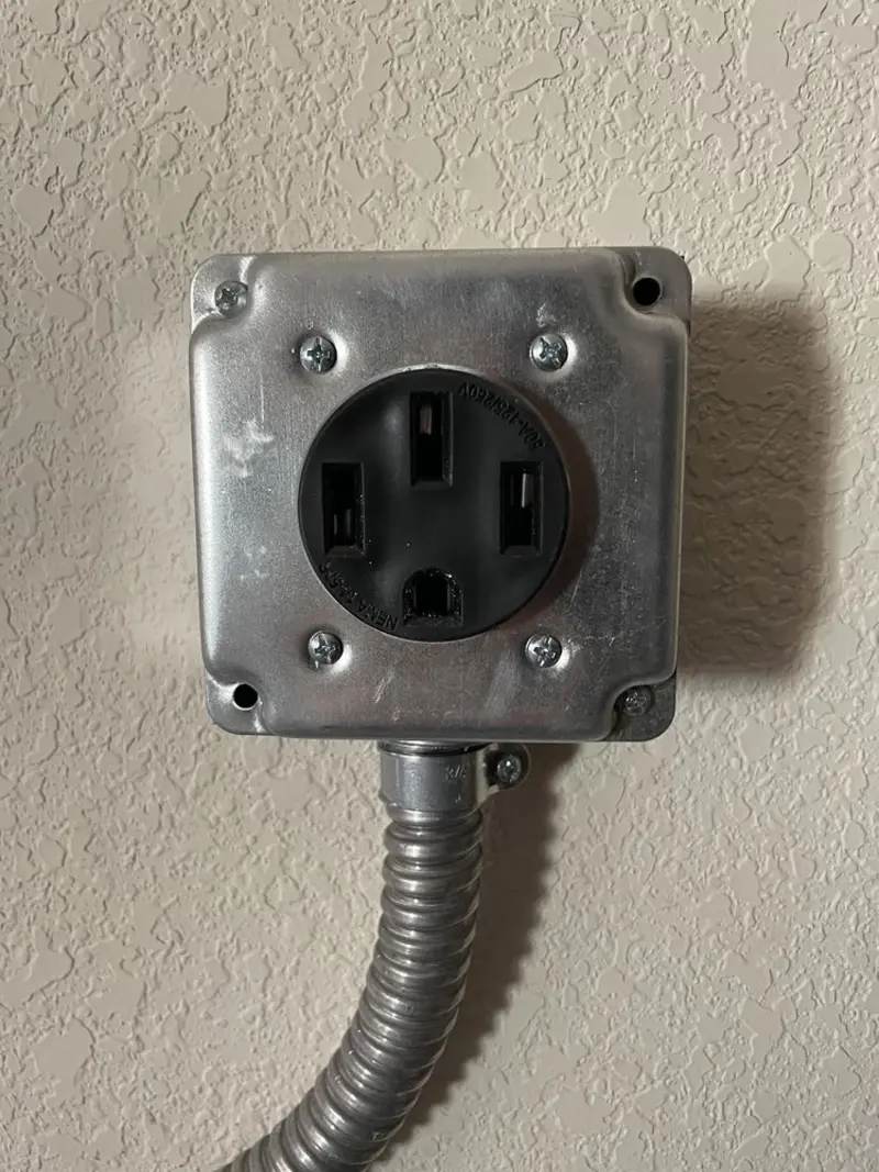 NEMA 14-50 outlet installed for Smart Home Electrical in Tomball